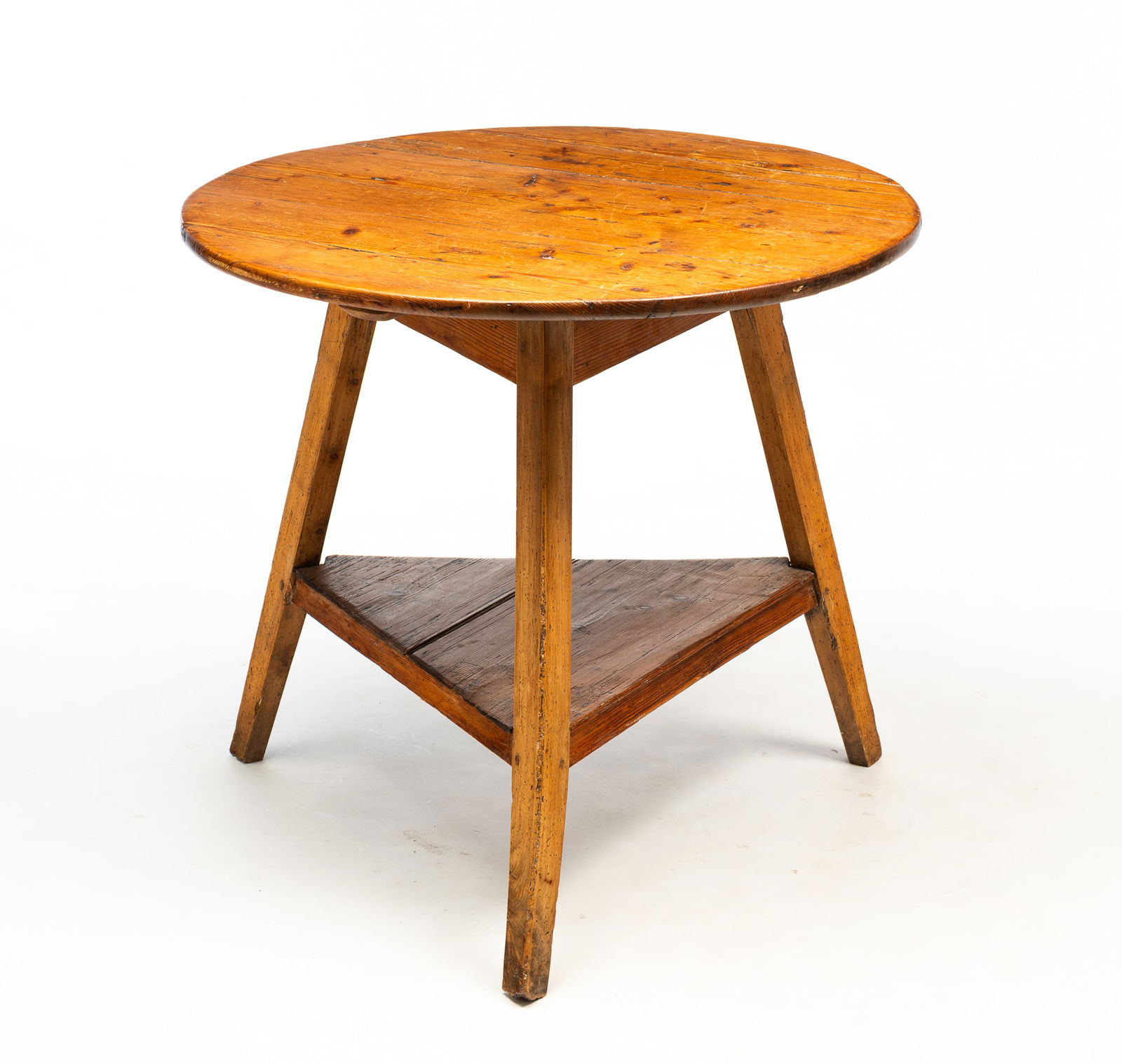 GEORGE III PINE CRICKET TABLE. (1 of 4)
