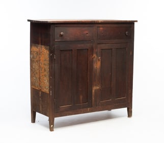 WYTHE COUNTY, VIRGINIA WALNUT TWO-TIN PIE SAFE.