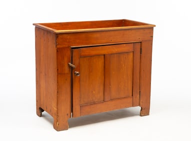 DIMINUTIVE AMERICAN PINE AND POPLAR DRY SINK.