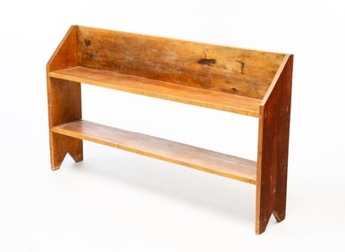 AMERICAN PINE TWO-TIER BUCKET BENCH.