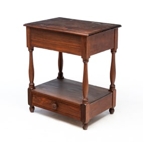 AMERICAN SHERATON CHERRY TWO-TIER WASHSTAND.
