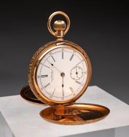 U.S. WATCH COMPANY (WALTHAM, MASSACHUSETTS) 14K POCKET WATCH.