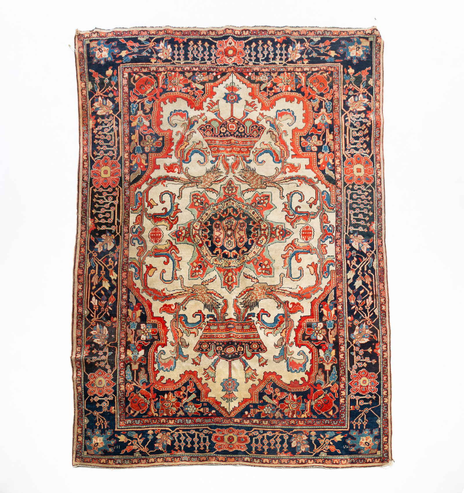 PERSIAN WOOL PICTORIAL AREA RUG. (1 of 13)