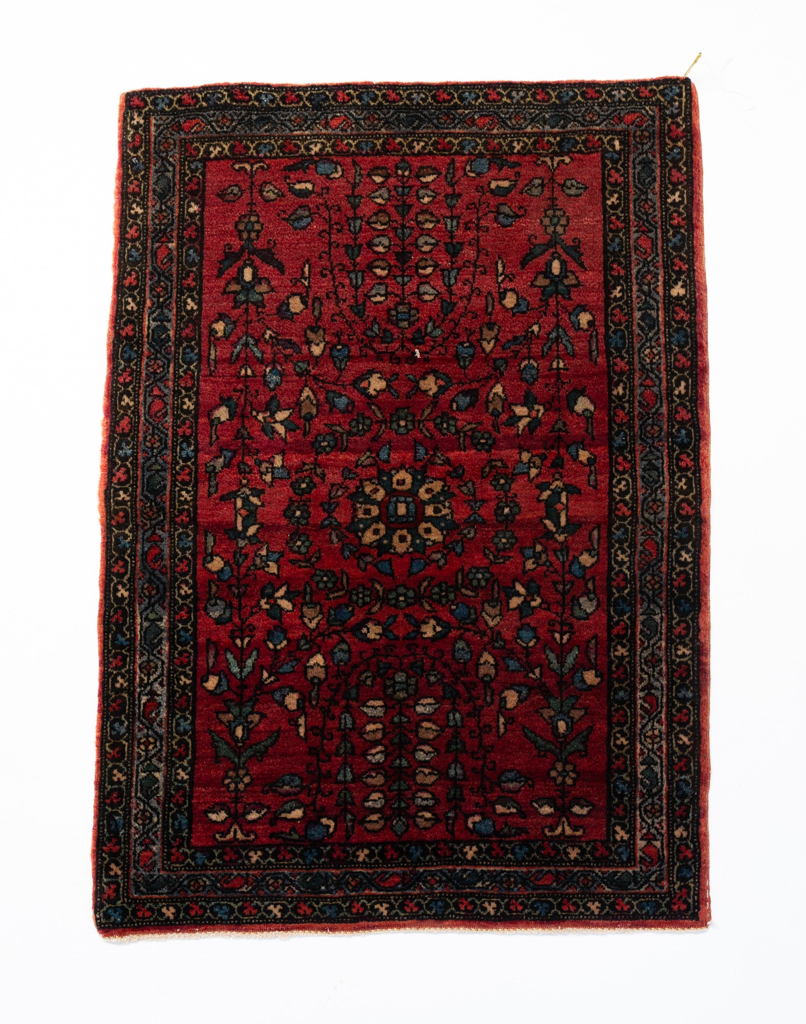 PERSIAN WOOL SCATTER RUG. (1 of 2)