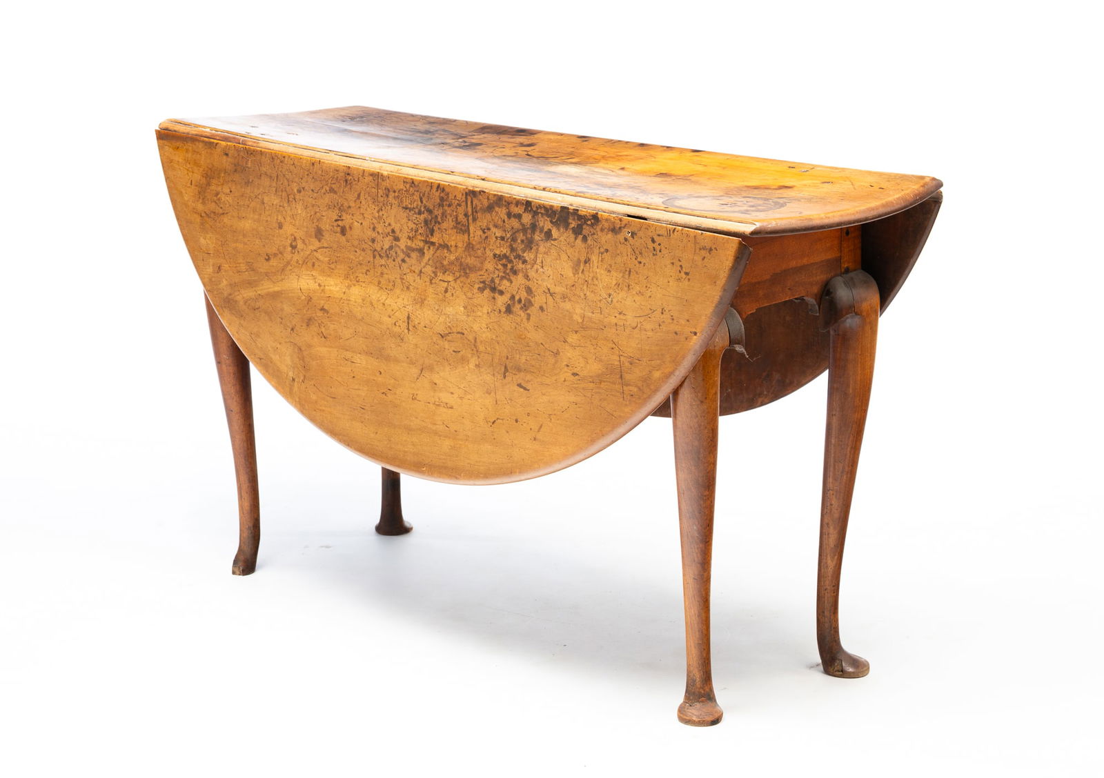 AMERICAN QUEEN ANNE MAPLE DROP-LEAF TABLE. - 2