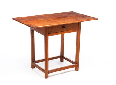 AMERICAN PINE, CHERRY, AND OAK TAVERN TABLE.
