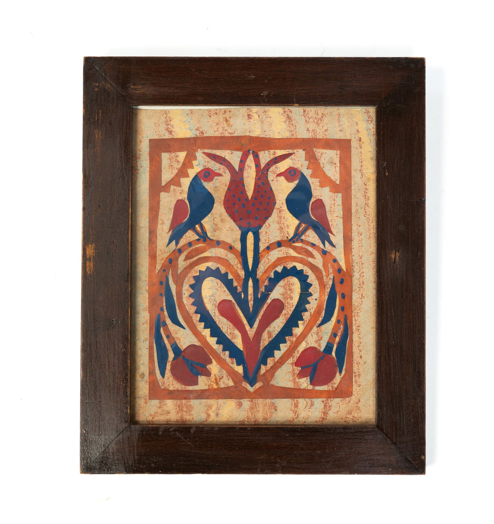 AMERICAN SCHERENSCHNITTE WITH PAINTED DECORATION. (1 of 3)