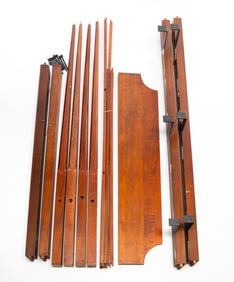 AMERICAN TIGER MAPLE FOUR-POST ROPE BED WITH TESTER.