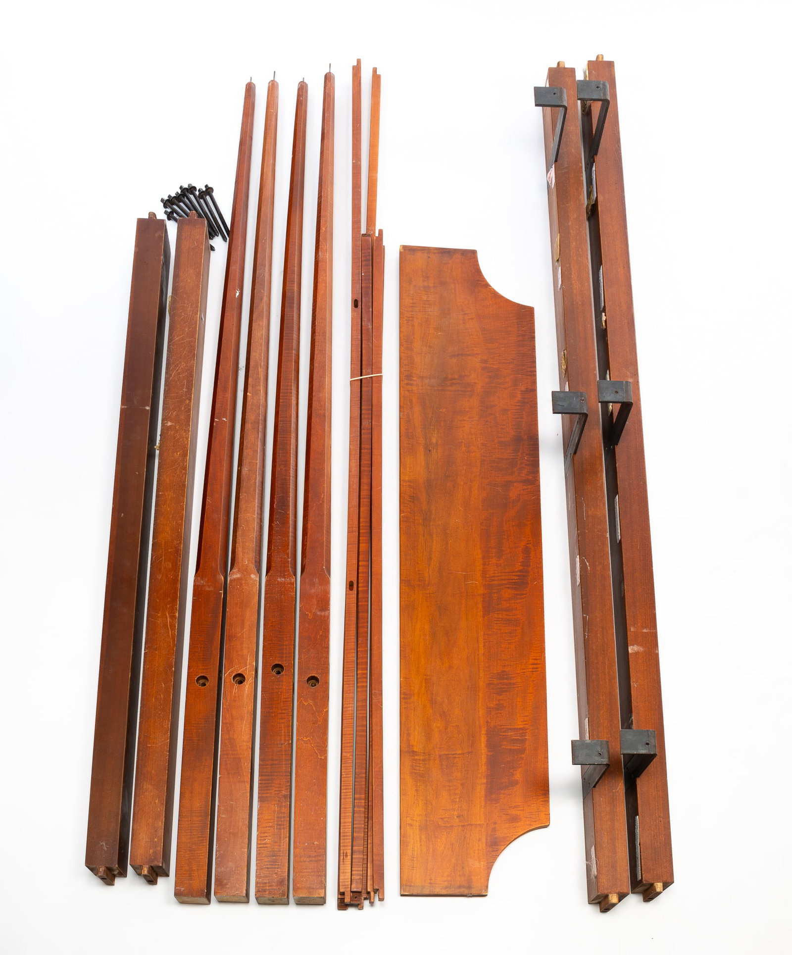 AMERICAN TIGER MAPLE FOUR-POST ROPE BED WITH TESTER. (1 of 6)