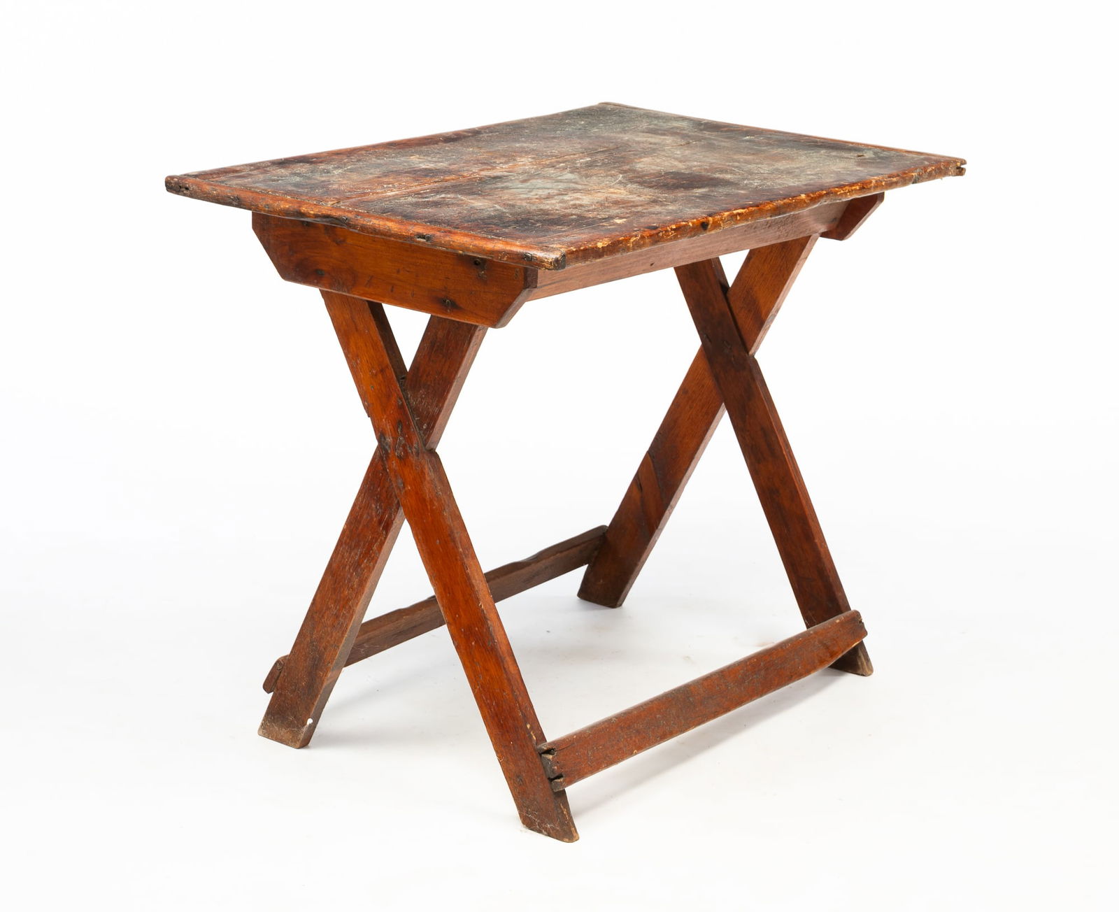 AMERICAN PINE SAWBUCK TABLE. - 2