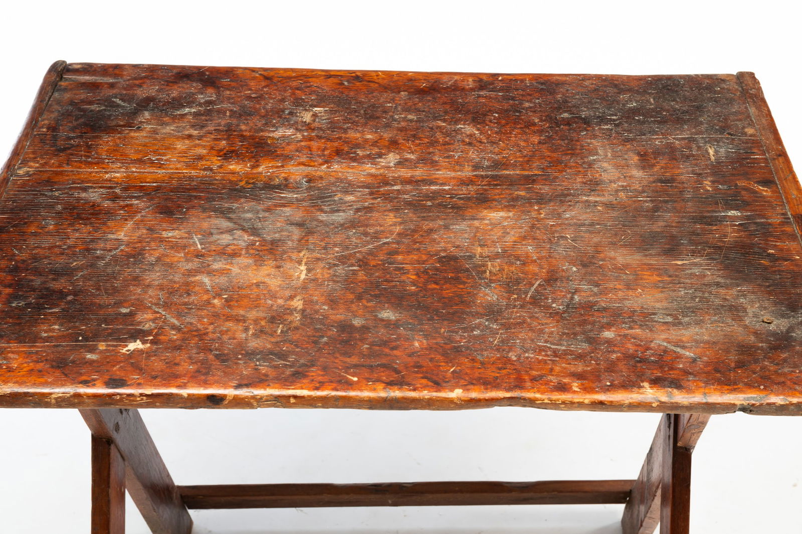 AMERICAN PINE SAWBUCK TABLE. - 3