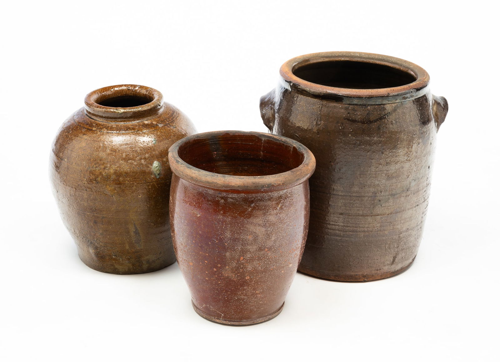 THREE AMERICAN STONEWARE VESSELS. - 2