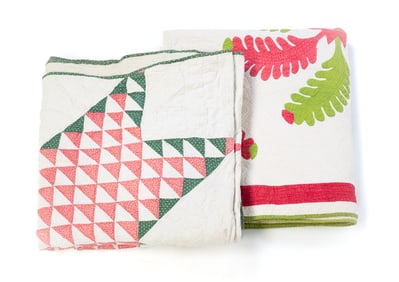 TWO AMERICAN QUILTS.
