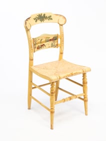 LAMBERT HITCHCOCK (CONNECTICUT) CLASSICAL STYLE PAINT-DECORATED AND STENCILED LIMITED EDITION