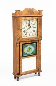 HOTCHKISS & BENEDICT (AUBURN, NEW YORK) TRIPLE-DECKER MANTEL CLOCK.