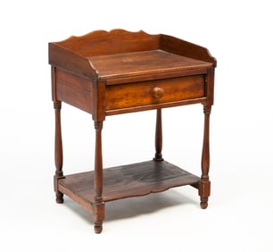 AMERICAN SHERATON POPLAR TWO-TIER WASHSTAND.