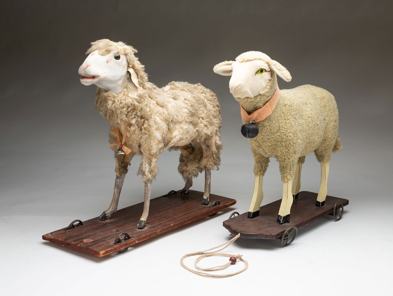 TWO SHEEP PULL TOYS. (1 of 5)