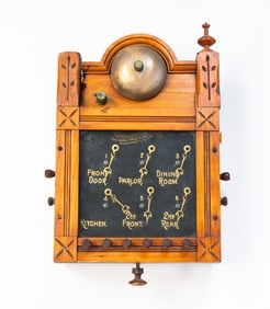 PATRICK & CARTER CO. (PHILADELPHIA, PENNSYLVANIA) VICTORIAN BUTLER'S CALL BOX, PAT. 1889.