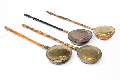 FOUR AMERICAN BED WARMERS.