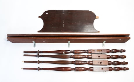 AMERICAN SHERATON MAHOGANY FOUR-POST BED.