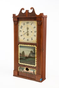 JEROME DARROW & CO. (BRISTOL, CONNECTICUT) MAHOGANY MANTEL CLOCK.