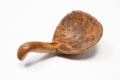 NATIVE AMERICAN BURLWOOD PADDLE OR SCOOP.