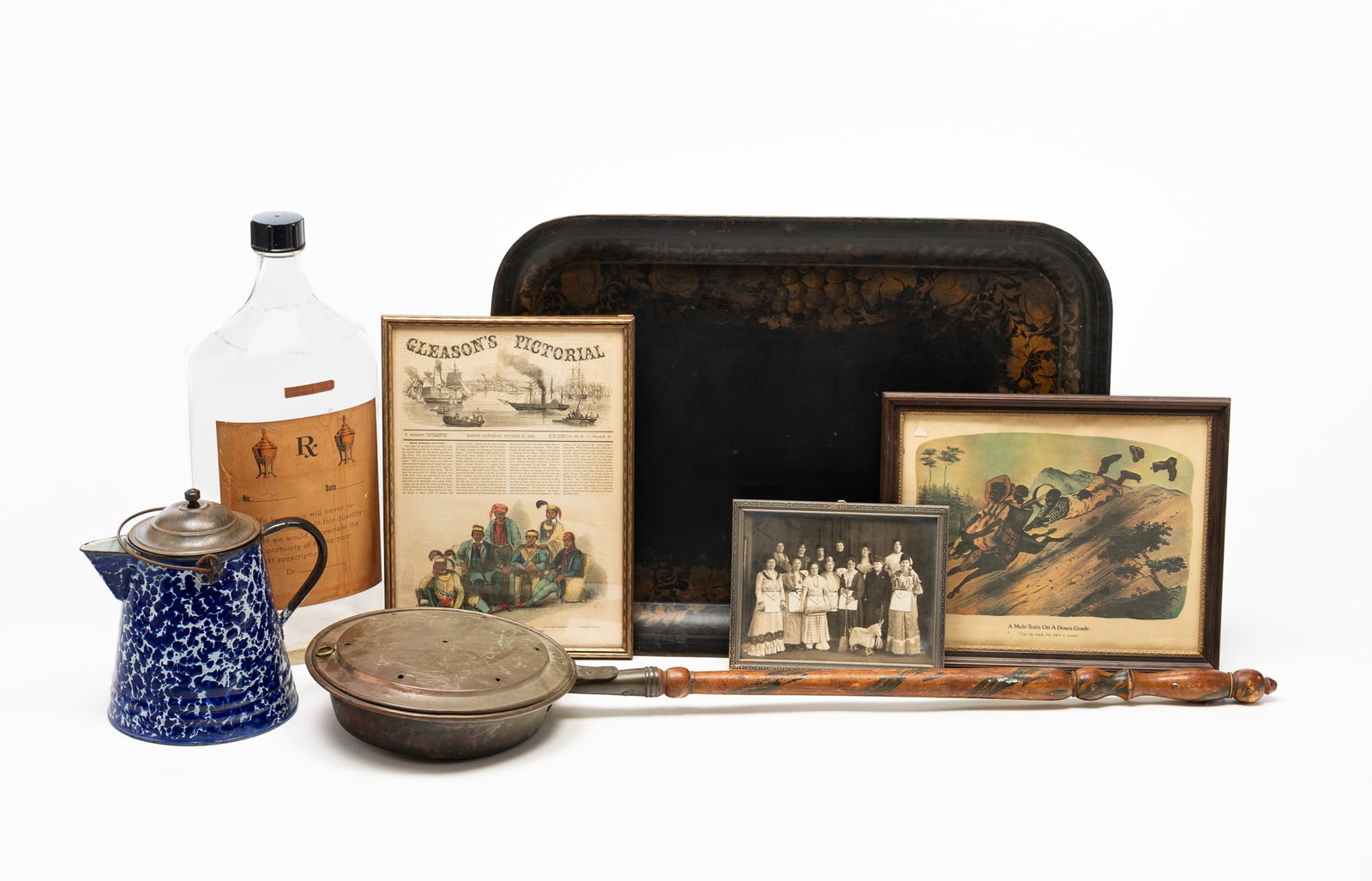 ECLECTIC GROUPING, INCL. GLEASON'S PICTORIAL DEPICTING INDIAN CHIEFS. (1 of 10)