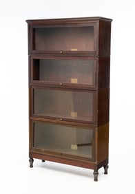 GLOBE-WERNICKE (CINCINNATI, OHIO) FOUR-STACK BARRISTER'S BOOKCASE.
