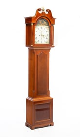 AMERICAN MAHOGANY TALL CASE CLOCK.