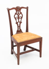 AMERICAN CHIPPENDALE MAHOGANY SIDE CHAIR.