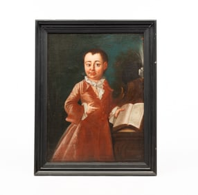 EUROPEAN SCHOOL OIL ON CANVAS PORTRAIT OF A GENTLEMAN.