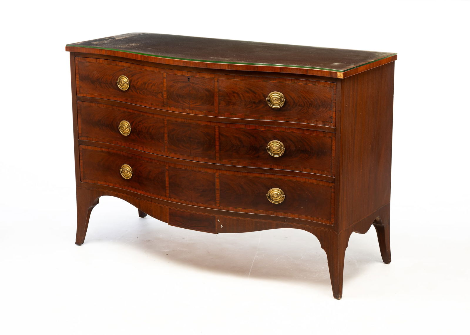 JOHN WIDDICOMB (GRAND RAPIDS, MICHIGAN) HEPPLEWHITE STYLE FLAME MAHOGANY AND CROSSBANDED (1 of 9)