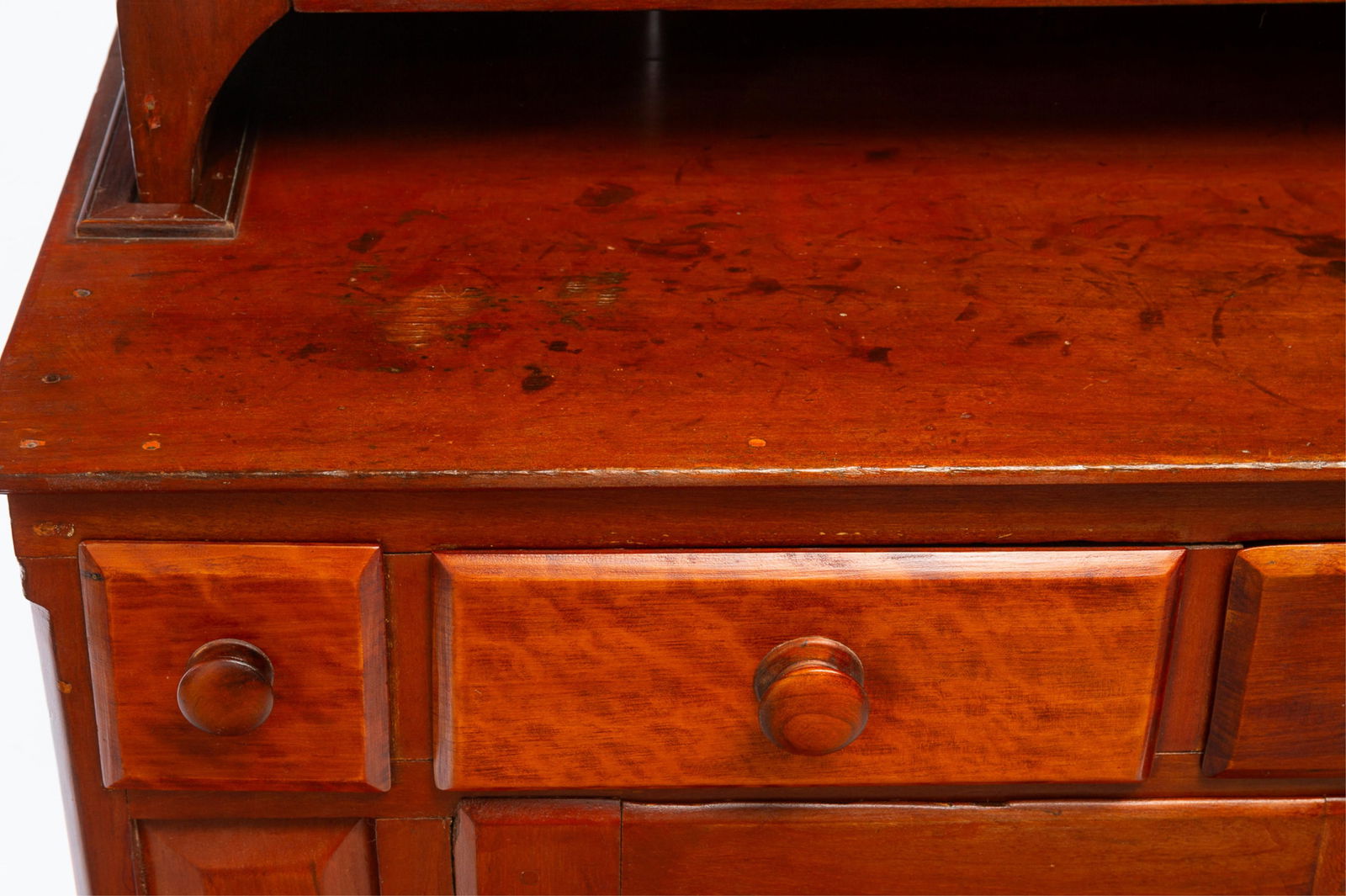 AMERICAN CHERRY STEPBACK CUPBOARD. - 6