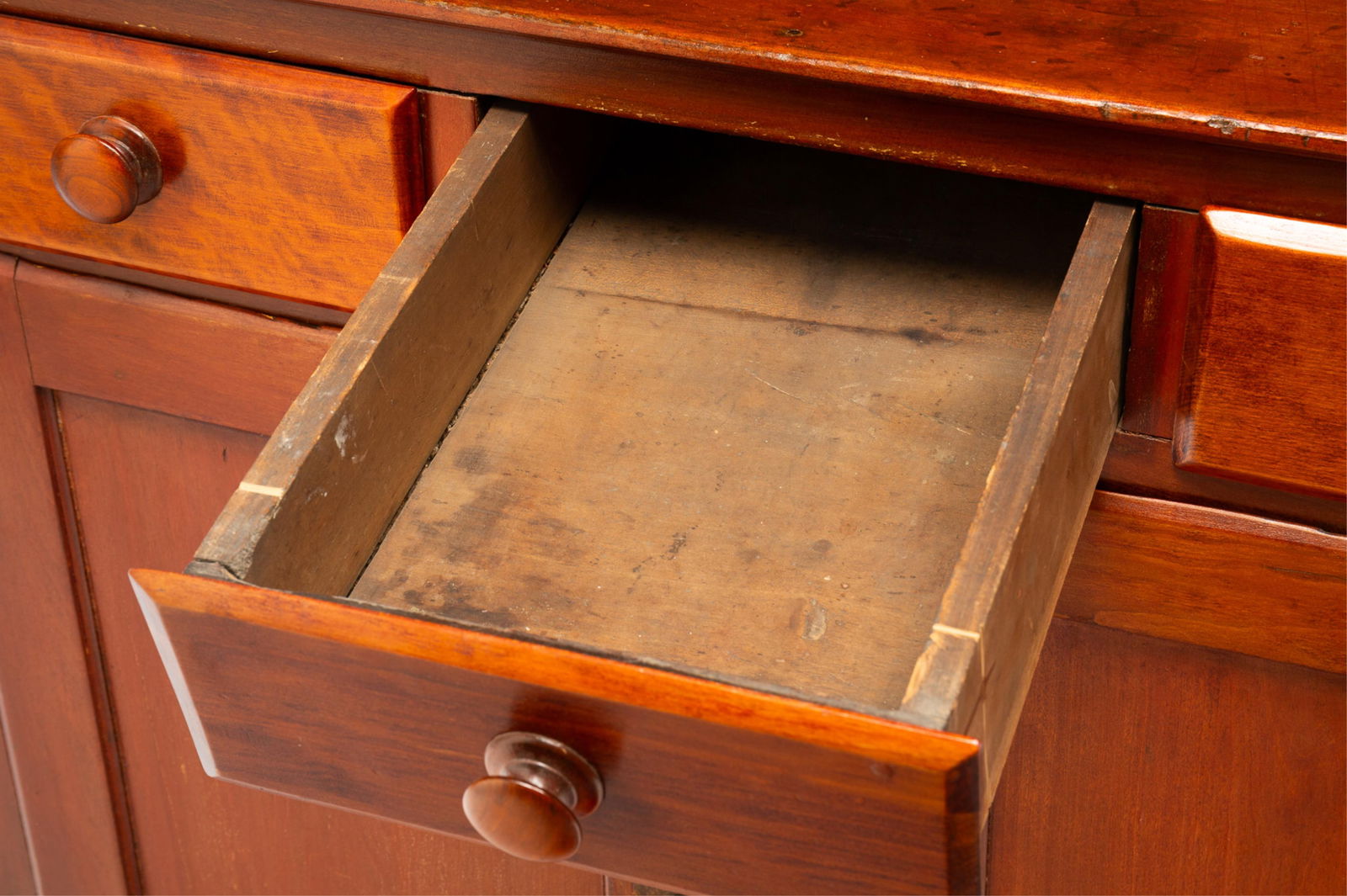 AMERICAN CHERRY STEPBACK CUPBOARD. - 8