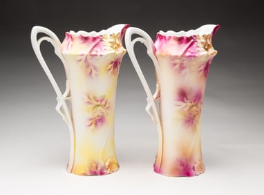 TWO R.S. PRUSSIA TANKARDS.