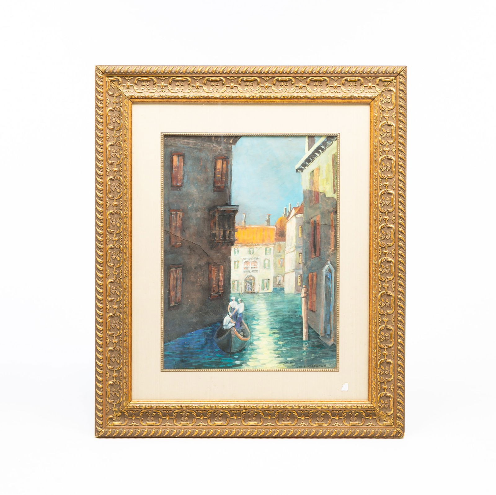 JANE PETERSON (AMERICAN, 1876–1965) GOUACHE OF VENETIAN CANAL SCENE. (1 of 5)