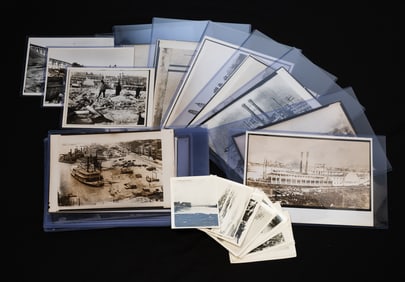 COLLECTION OF OHIO AND MISSISSIPPI RIVER SYSTEM STEAMBOAT PHOTOGRAPHS.