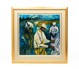 TERRY LYNN AND JERRY LYNN (AMERICAN, B. 1975) "FROM WHENCE WE CAME" SERIGRAPH ON PAPER.