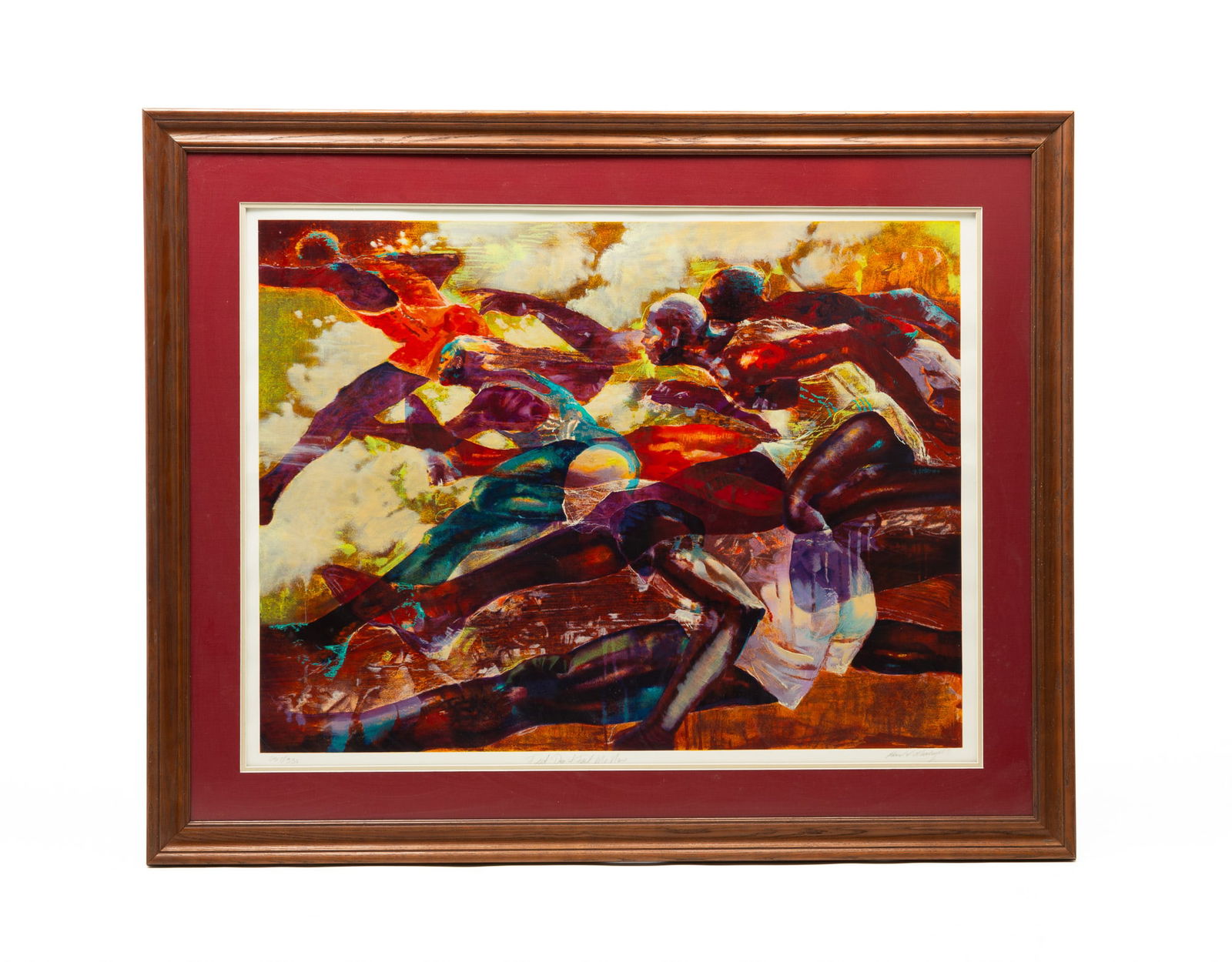 PAUL GOODNIGHT (AMERICAN, B. 1946) "FEET DON'T FAIL ME NOW" SERIGRAPH ON PAPER. (1 of 6)