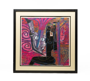 ADRIAN WONG SHUE (JAMAICAN, B. 1952) "HEART SONGS" SERIGRAPH ON PAPER.