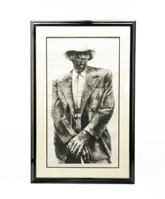 PAUL GOODNIGHT (AMERICAN, B. 1946) "CAN'T TOUCH THIS" STONE LITHOGRAPH ON PAPER.