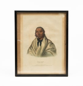 MCKENNEY AND HALL (AMERICAN) "LITTLE CROW" HAND-COLORED LITHOGRAPH.