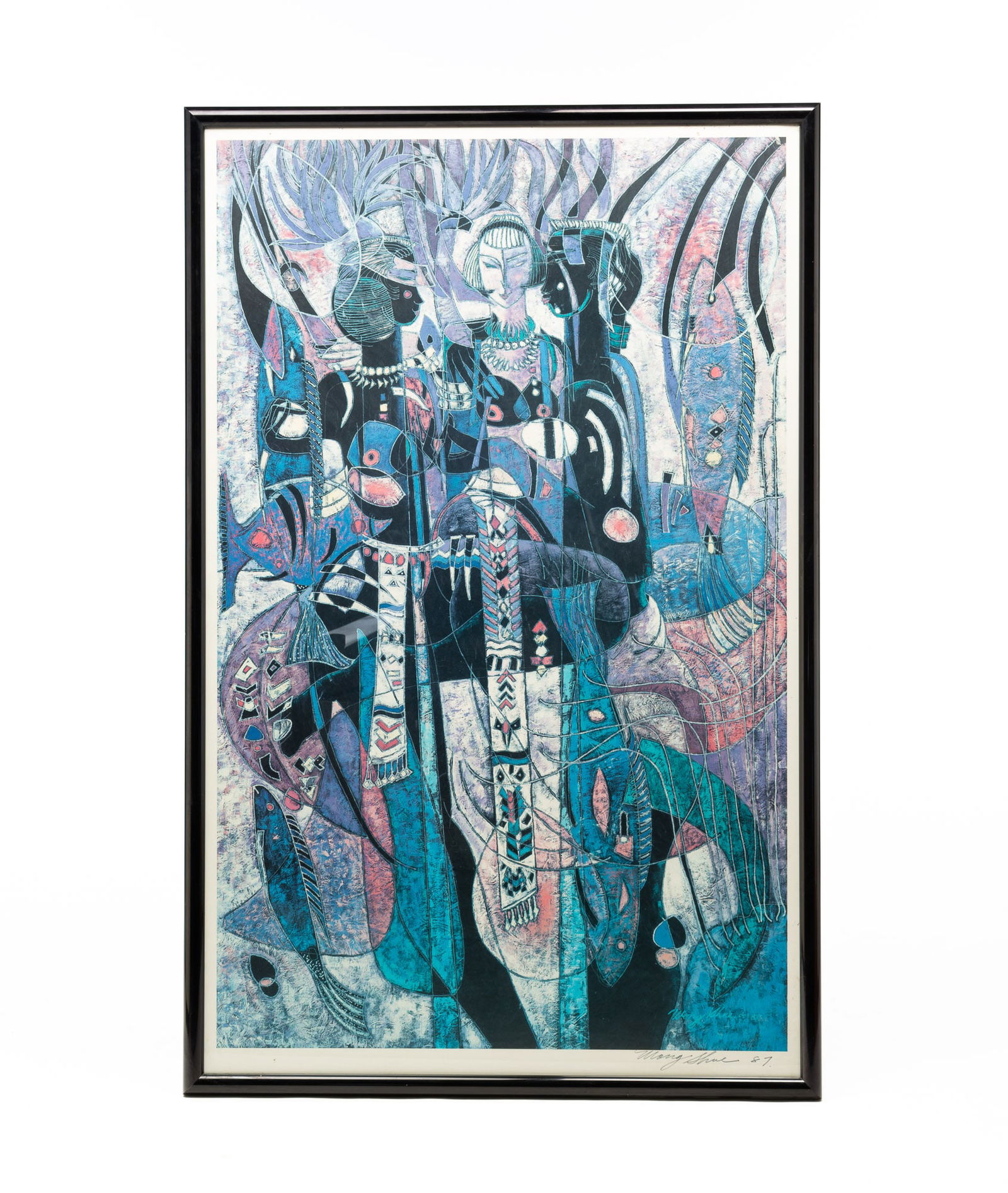 ADRIAN WONG SHUE (JAMAICAN, B. 1952) "SUNSHINE AT MIDNIGHT" OFFSET LITHOGRAPH ON PAPER. (1 of 4)