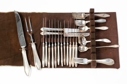 TWO PARTIAL SETS OF TOWLE STERLING SILVER FLATWARE.