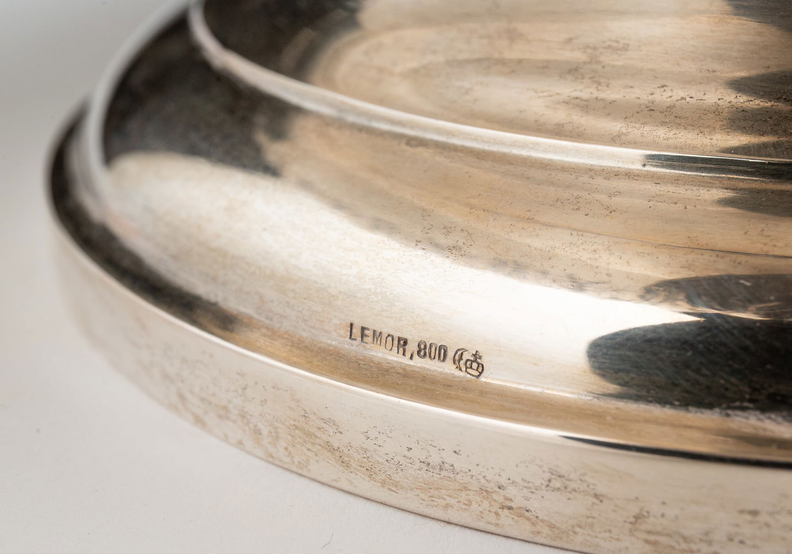 LEMOR 800 SILVER FOOTED BOWL. - 5