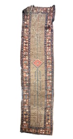 LARGE ORIENTAL HAND-KNOTTED RUNNER.