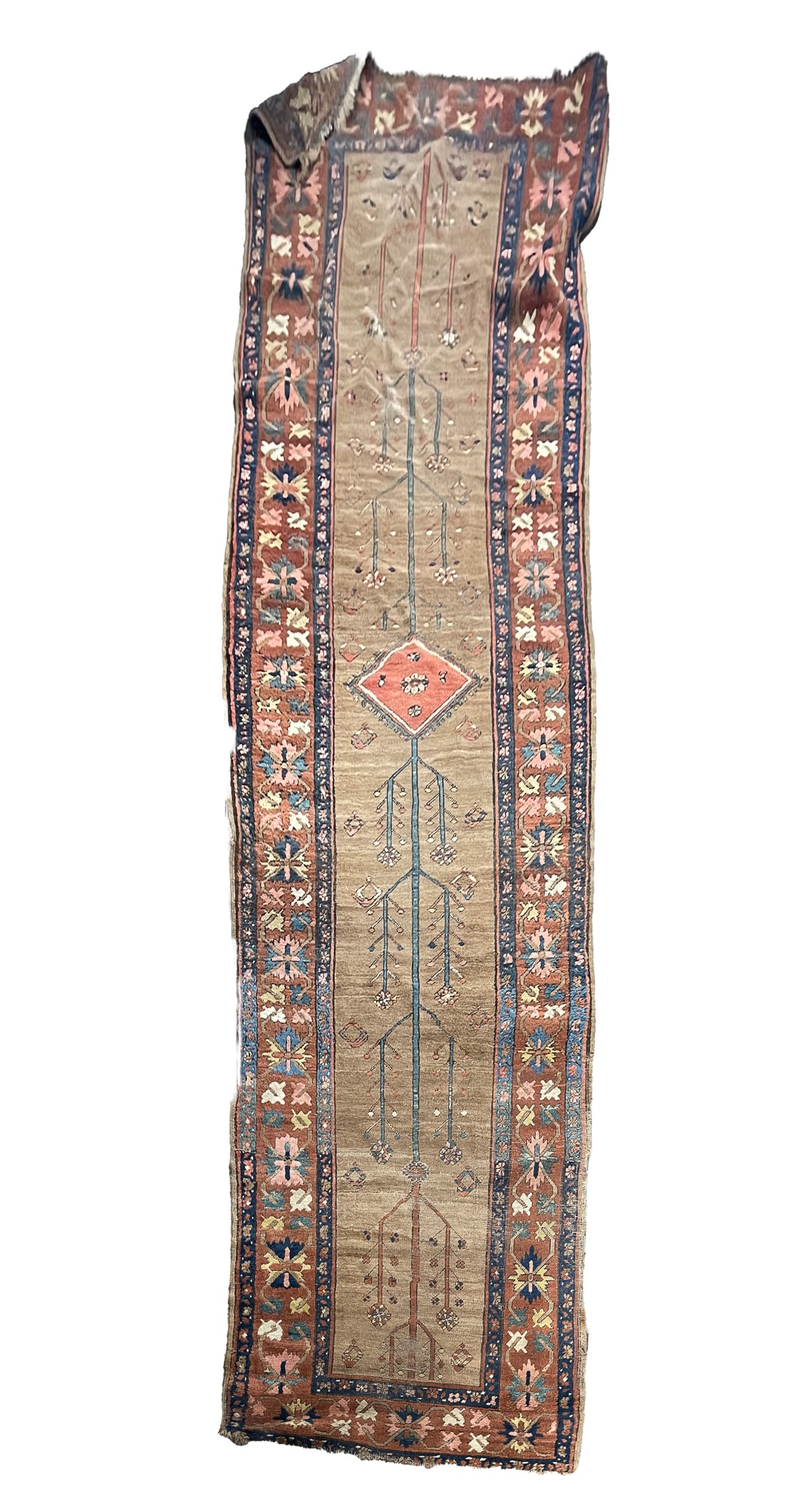 LARGE ORIENTAL HAND-KNOTTED RUNNER. (1 of 5)