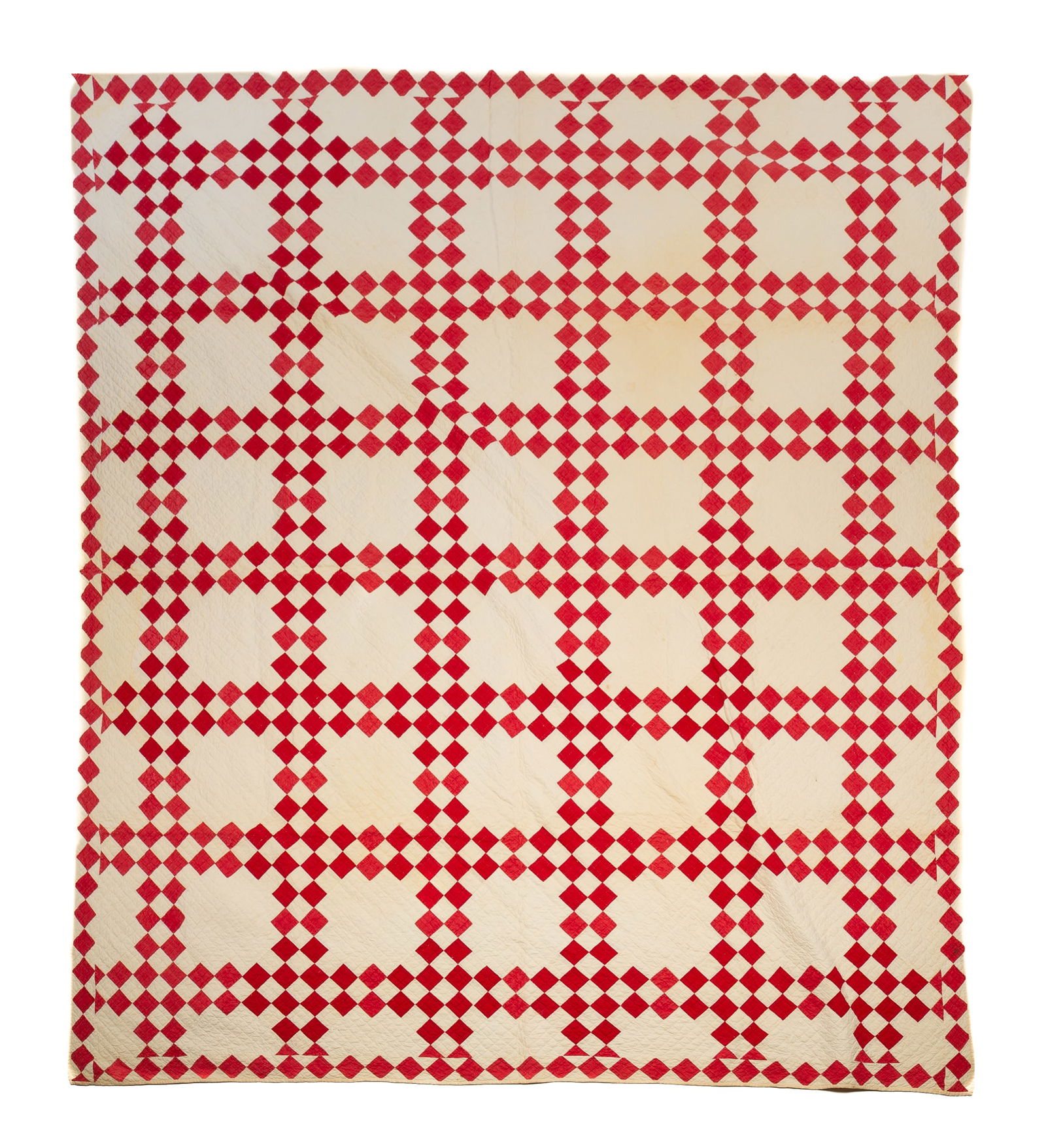 AMERICAN COTTON DOUBLE IRISH CHAIN QUILT. (1 of 3)