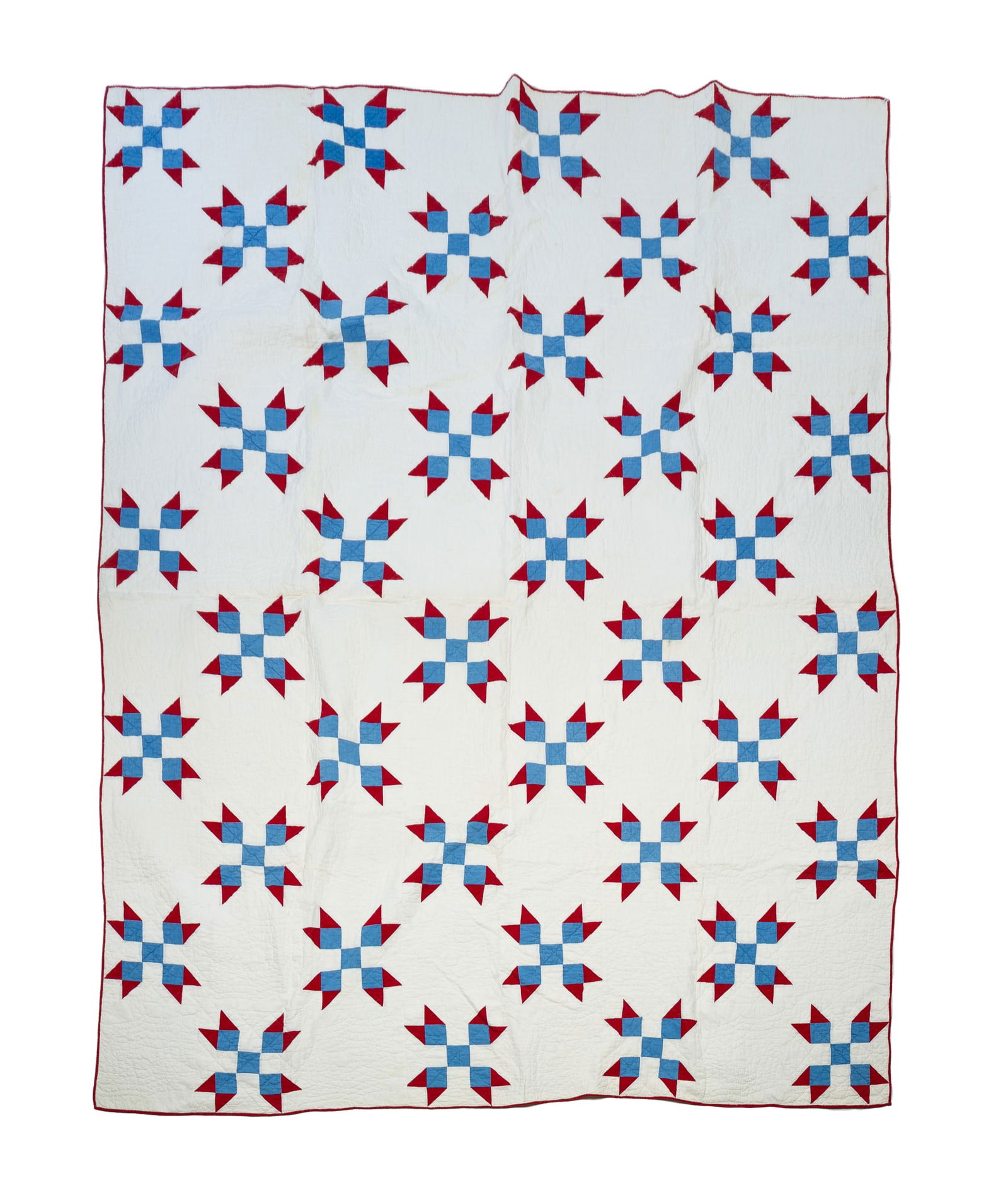 AMERICAN COTTON PIECEWORK QUILT. (1 of 3)