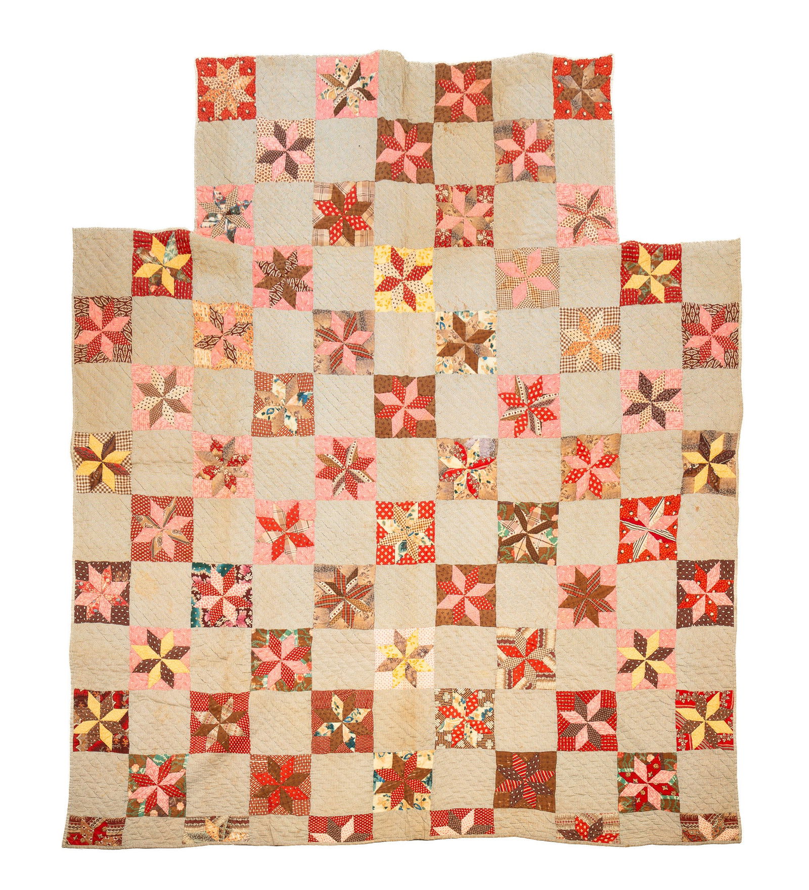 AMERICAN PIECEWORK QUILT. (1 of 6)